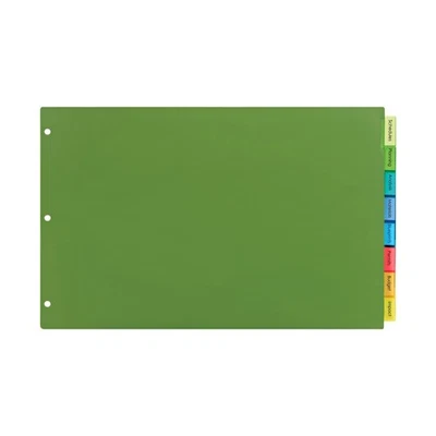 Divisores Avery para 3 carpetas de anillo, divisores de carpeta de plástico de 8 pestañas, 11" x 17",... Foto 1 de 4