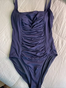 Calvin Klein Woman’s One Piece Bathingsuit | Navy | Ruched Size 14 - Picture 1 of 11