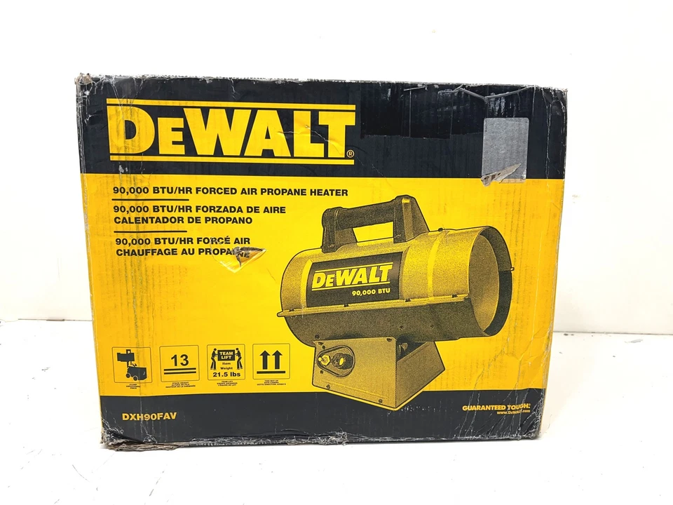 Dewalt 90,000 BTU Forced Air Propane Outdoor Space Heater DXH90FAV - Image 1 of 2