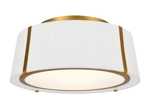 Crystorama Lighting Group FUL-905 Fulton 3 Light 18"W Semi-Flush - Gold - Picture 1 of 12