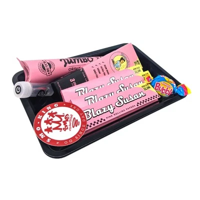 SMO, #ITSHOWWEROLL Blazy Susan X SMO Mini Tray Gift Set - King Size Slim Rolling Papers and Cones