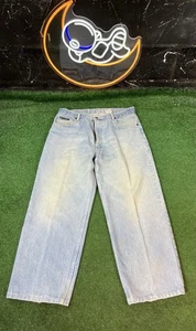 Jeans Nevada Pierna Recta Denim Blanco Lavado Y2K Sueltos Para Hombre Talla 34X27 - Imagen 1 de 9
