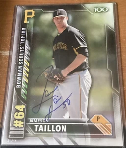 JAMESON TAILLON AUTOGRAPHED 5X7 2016 BOWMAN  SCOUTS TOP 100 - Picture 1 of 2