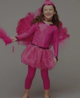 Chasing Fireflies Dress Kids Hot Pink Halloween Flamingo Costume Size 8 - Image 1 of 2