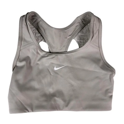 Nike Dri-FIT Sports Bra Small Gray Racerback Athletic Activewear Yoga Gym Women - Image 1 of 4