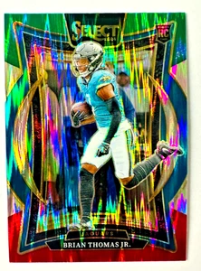 2024 Panini Select Brian Thomas Jr. Tri-Color Shock Prizm RC #91 Jaguars Rookie! - Picture 1 of 3