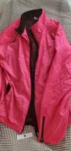 DANSKIN NOW Athletic Jacket Neon Pink Run/Walk Sz M (8-10) * VG - Picture 1 of 8