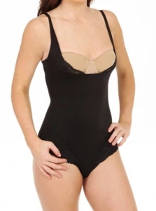 NWT Maidenform Women's Shapewear Slimmer WYOB ROMPER MED Black One Piece Lace - Picture 1 of 6