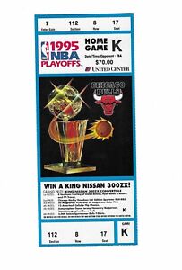 Chicago Bulls Phantom Game K Playoff Basketball Ticket from 1995