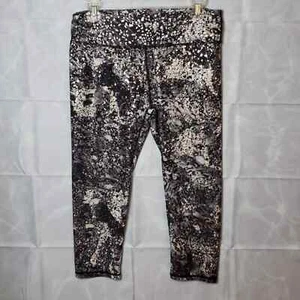 Fabletics Salar Metallic Paint Splatter Crop Leggings Sz M - Picture 1 of 8