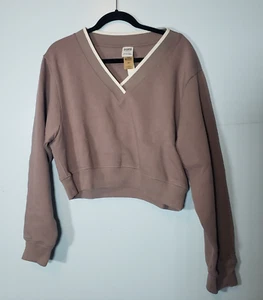 Victoria's Secret Sweatshirt PINK Gr. M V-Ausschnitt Neu Mit Etikett - Bild 1 von 3