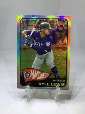 2021 Topps Chrome Kyle Lewis #TH65-1 Refractor 1965 Style Seattle MARINERS - Image 1 of 2
