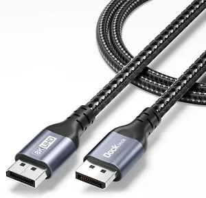 8K DisplayPort Cable 1.4 10FT DP to DP UHD 32.4Gbps Gaming Monitor PC Laptop - Picture 1 of 7