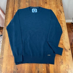 Kangol Sweater Mens Large Blue Pullover Casual Crew Neck Long Sleeve Knit - Picture 1 of 13