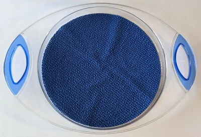 Pampered Chef Acrylic Blue & Clear Serving Tray #2283 - New - Image 1 of 3