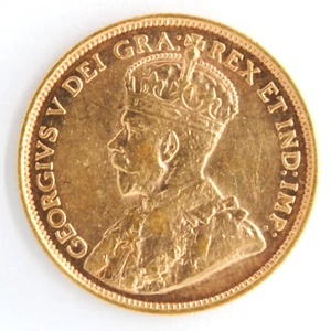 1912 Canada Ruler King George V .900 Fine Gold Coin Bullion Five Dollars KM# 26 - Picture 1 of 2