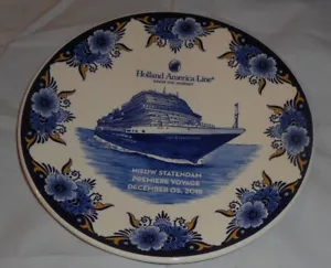 Holland America Line Nieuw Statendam Premiere Voyage 12/5/2018 targa diametro 9-1/2" - Foto 1 di 3
