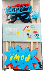 Spritz Photo Prop Kit 12 Requisiten Retro Heroes Kapow! boom! pow! Alter 3+ - Bild 1 von 3