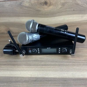 Gemini UHF-6200M Dual Wireless Microphone System Long Range Comfort Noise-Free - Picture 1 of 7
