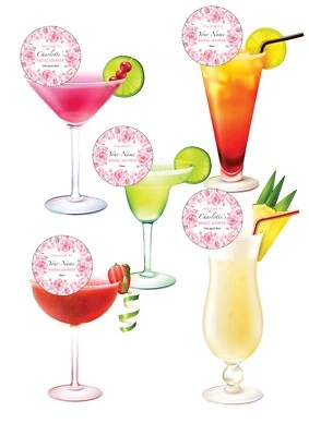 15 obleas comestibles precortadas redondas PERSONALIZADAS para cóctel de ducha nupcial Foto 1 de 4