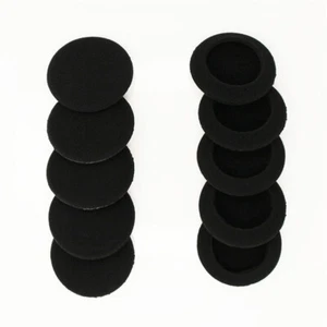 35/40/45/50/55/60/65MM Headphone Ear Foam Pad Cover Replacement - 10 Pairs Black - Picture 1 of 13