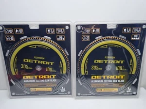 Detroit 305mm 12 " Aluminium Blade 100 Tooth x2 - New in Pack - Picture 1 of 8