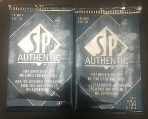 1997 Upper Deck SP Authentic Football Premier Edition Pack Sealed NFL Lot (2) - Picture 1 of 5