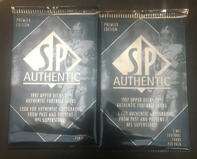 1997 Upper Deck SP Authentic Football Premier Edition Pack Sealed NFL Lot (2) - Image 1 of 4