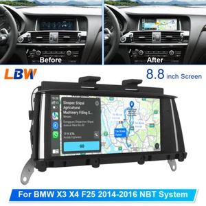 Para BMW X3 X4 F25 2014-2016 NBT Sistema Radio Estéreo 8.8 pulgadas Coche Linux Pantalla - Imagen 1 de 12
