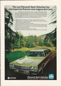 1973 PLYMOUTH SPORT SUBURBAN advertisement, Plymouth Wagon - Picture 1 of 3