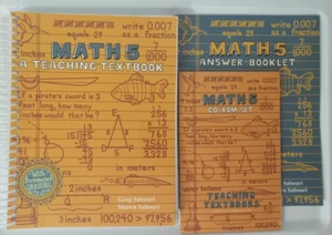 Math 5 A Teaching Textbook, Answer Booklet, CD-ROM Set (3 set) 4 CDs - Picture 1 of 1