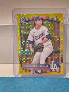 Bowman Chrome 2025 Hyun-Seok Jang #BCP-51 Gold X- Factor 54/75 - Picture 1 of 2