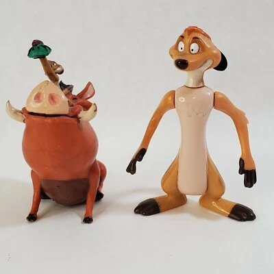 Applause The Lion King PVC Miniture Figures Pumbaa and Timon 3" Figures Foto 1 de 4