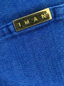 Vintage Iman Blue Jeans Size Small 29x29 Straight Stretch Trouser Pants Denim - Picture 1 of 14