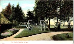 Seattle, Washington - A view of The City Park - in 1908 - Picture 1 of 2
