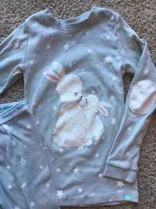 NEW Vaenait Baby grey blue bunny cotton pajamas 10 T runs small - Picture 1 of 7