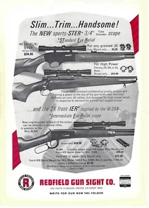 1965 Redfield Gun Sight Co. Sports-Ster Scope M-294 Eye Vintage Print Ad/Poster - Picture 1 of 1
