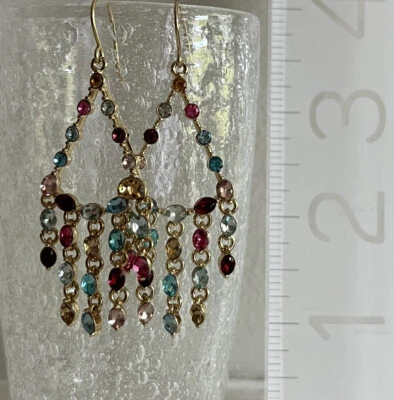 NUEVO SIN ETIQUETAS Crew Factory Arco Iris Cristal Declaración Araña Pendientes Colgantes Foto 1 de 3