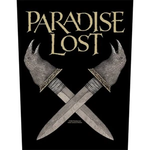 PARADISE LOST OBSIDIAN DAGGER 29CM X 36CM OFFICIAL PRINTED BACK PATCH - Picture 1 of 4
