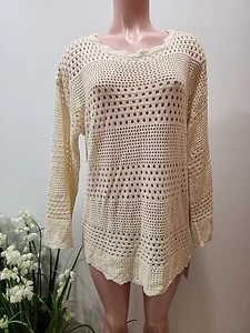 Nwt Cupshe Women's Beige Swimsuit Cover Up Tunic Size SMALL COVER UP BEACH - Picture 1 of 5