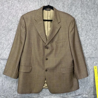 Brooks Brothers 346 Blazer 男式 44 短格子羊毛运动外套经典夹克 — 第 1/4 张图片