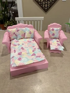 Barbie Vintage 1987 Mattel Sweet Roses Sofá Cama Silla Tumbona Salón - Imagen 1 de 24