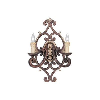 Бра настенное Livex Lighting Seville бронзовое с позолоченными акцентами разноцветное - Изображение 1 из 4