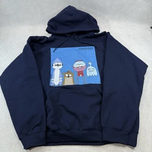 Regular Show Weezer Hoodie Large Navy Pull Over - Picture 1 of 7