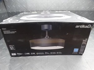 Artika Aiden 24 in. Indoor Black 8 Steps CCT 17.7 in. LED Ceiling Fan w/Remote - Picture 1 of 7