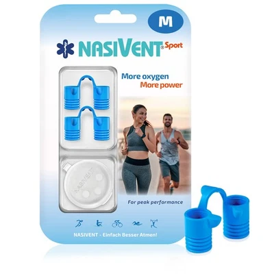 Nasivent Sports - 2x Talla M - Azul cielo - Dilatador nasal - Respiración mejorada Foto 1 de 4