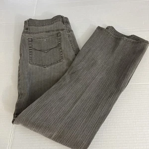 Pantalones de mezclilla Gloria Vanderbilt elásticos corte bota para mujer talla 12 gris a rayas 30” Ins - Imagen 1 de 16