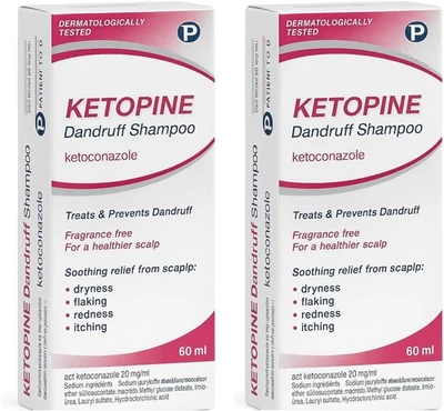 ASREV HEALTHCARE Ketopine Anti-Dandruff Shampoo 60ML - Pack of 2