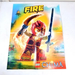 LEGO Leyendas de Chima Fuego Hielo Póster Doble Cara 21x16 Laval - Imagen 1 de 2