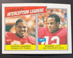 1987 Topps - #231 Interception Leaders Ronnie Lott, Deron Cherry - Picture 1 of 6